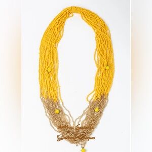 Antica Sartoria Beaded Necklace in Lemon Gold and yellow NWT Gorgeous